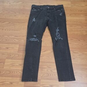 Abercrombie & Fitch Jeans Men's 36x32 Black Felix Super Slim Stretch Denim Pants